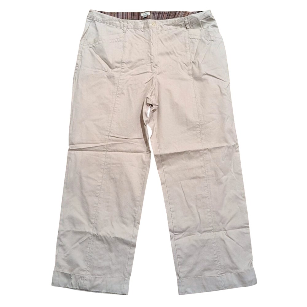 J. Jill light khaki Wide-Leg Trousers